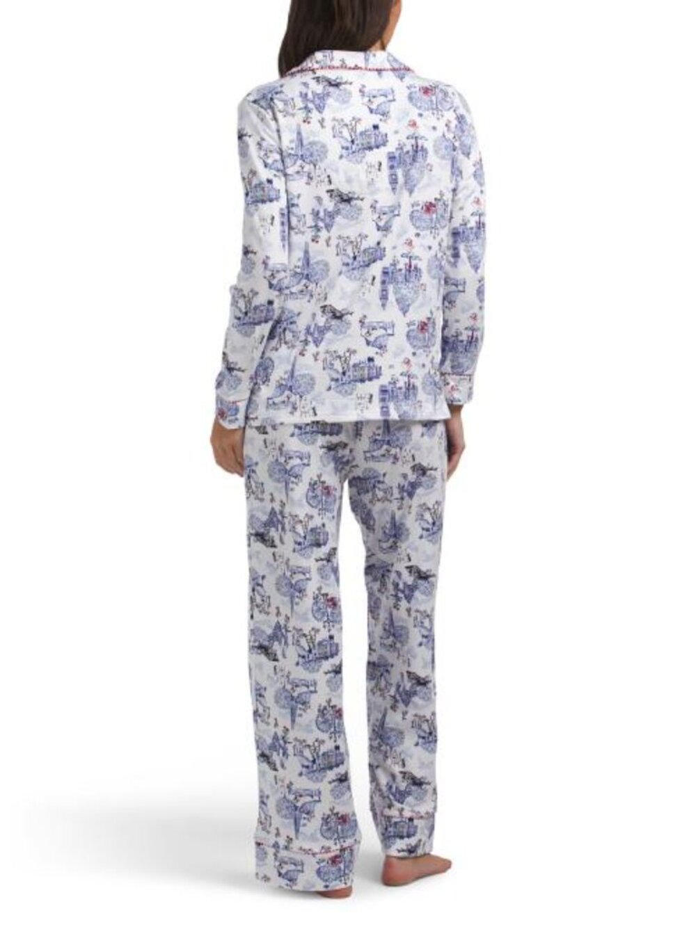 CATH KIDSTON 2pc London Toile Long Sleeve Notch Collar Pajama Set - Picture 2 of 4